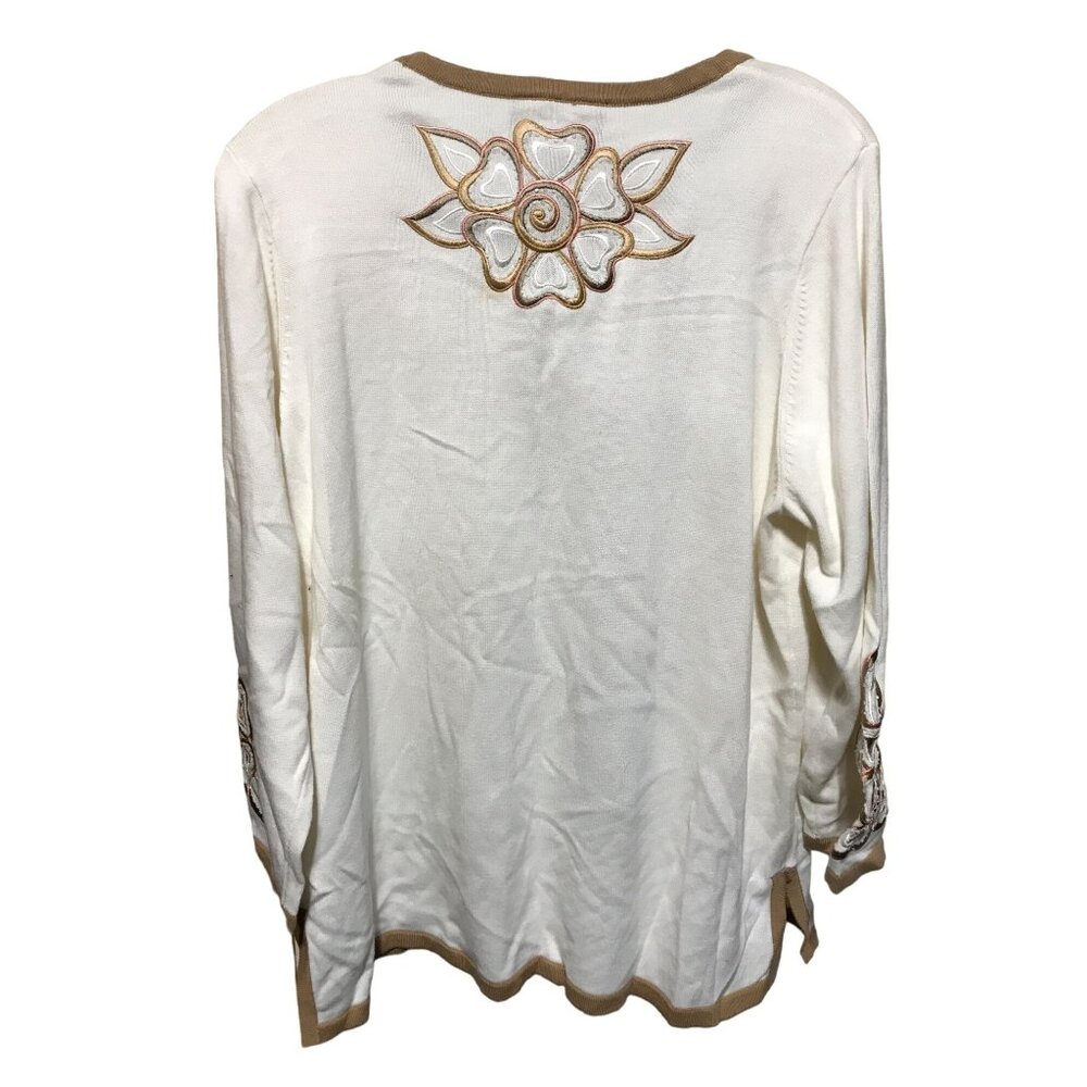 Bob Mackie‎ 2 Pc. Womens Twin Set 3/4 Length Sleeves Size Medium - Picture 6 of 7